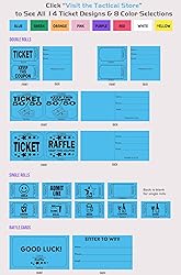 Tacticai 1000 Raffle Tickets, Blank, Pink