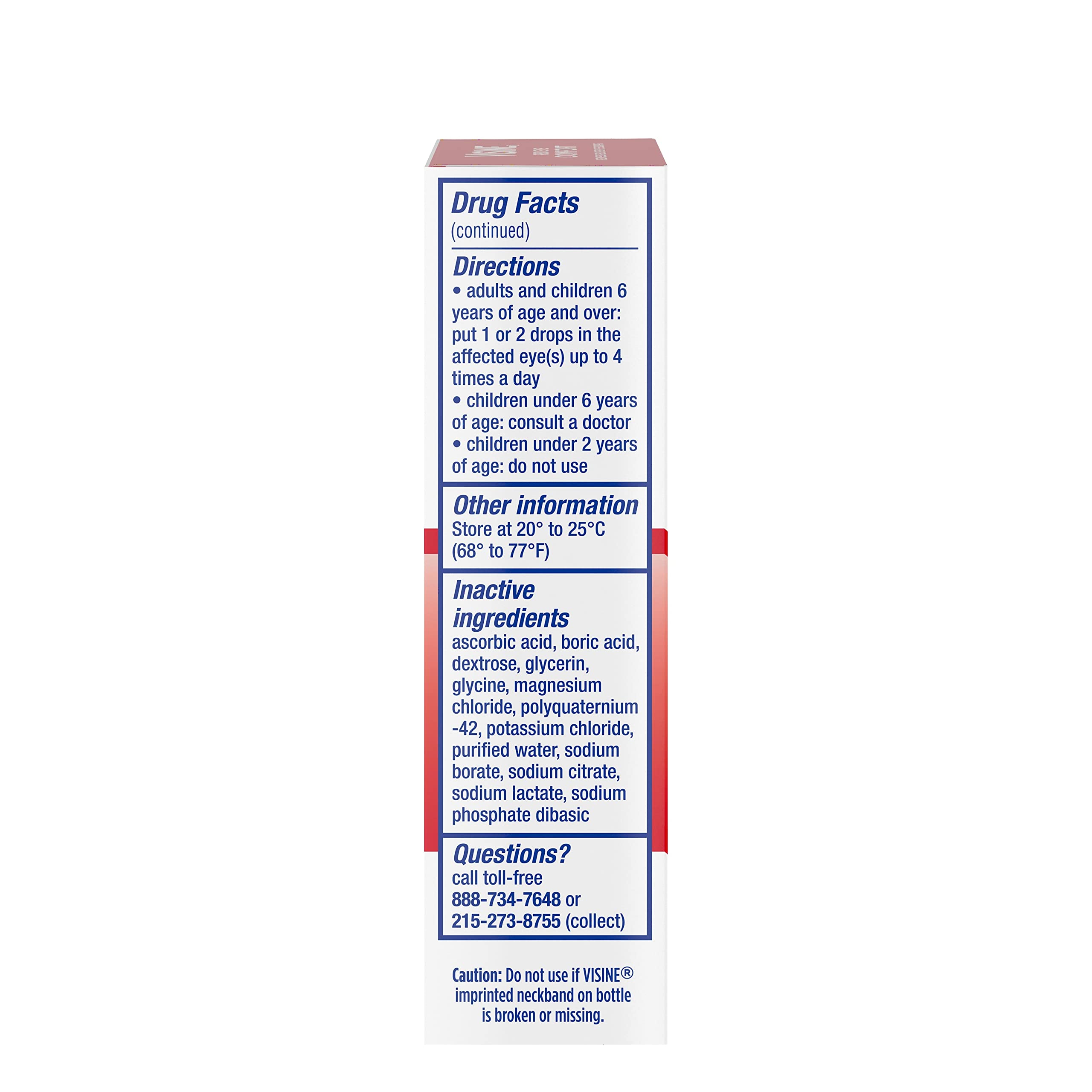 Visine Red Eye Comfort Redness Relief Eye Drops to Help Relieve Red Eyes Due to Minor Eye Irritations Fast, Tetrahydrozoline HCl, 0.5 fl. oz
