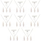 SPRJF Bridesmaid Jewelry Gift Set for Women I Can't Say I Do Without You Kidney Bean Pendant Necklace Earrings with Faux Pearl Bracelet Set for Wedding