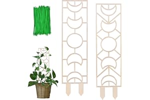 Simabsie Wooden Plant Trellis for Climbing Plants Indoor Pot, Trellis Support Stake with Moisture-Proof Layer for Vines,Potho