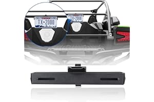 MAIKER OFF ROAD Maiker Aluminum UTV License Plate Frame with Light Compatible with Polaris Pioneer Talon Can-Am Maverick X3 Kawasaki Arctic Cat Wildcat fits 1.75-2 Inch Roll Cage Bars