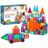 100 Pc Magnetic Tiles Building Blocks Set for Kids Magnet Tiles | STEM Engine 100 Pc Magnetic Tiles Magnetic Building Blocks Set for Kids Magnet Tiles for kids with 2 Cars &amp; Guide Booklet