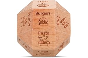 FREREFETER Anniversary Date Night Gifts for Couples Valentines Day Gifts for Him Her Food Decision Dice Decider Christmas Birthday Gifts for Boyfriend Girlfriend Husband Wife Funny Gifts for Men Women 18 Side