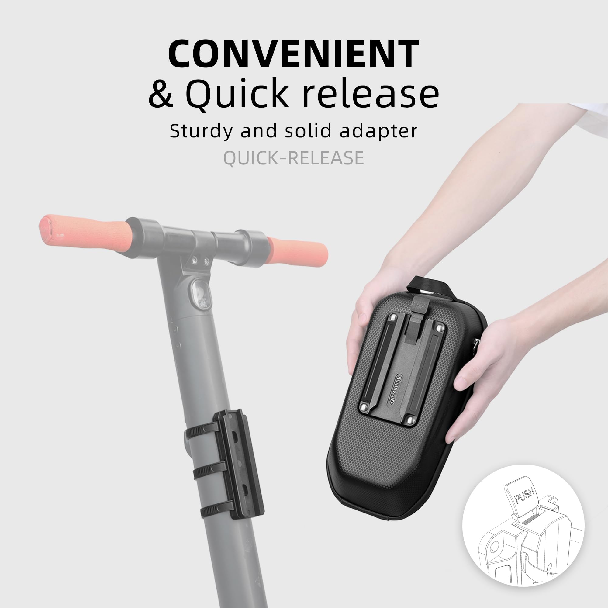Rhinowalk Scooter Bag Handlebar Bag Waterproof Front Storage Bag Bike Frame Bag for Electric Scooter/Bicycle/Motorcycle