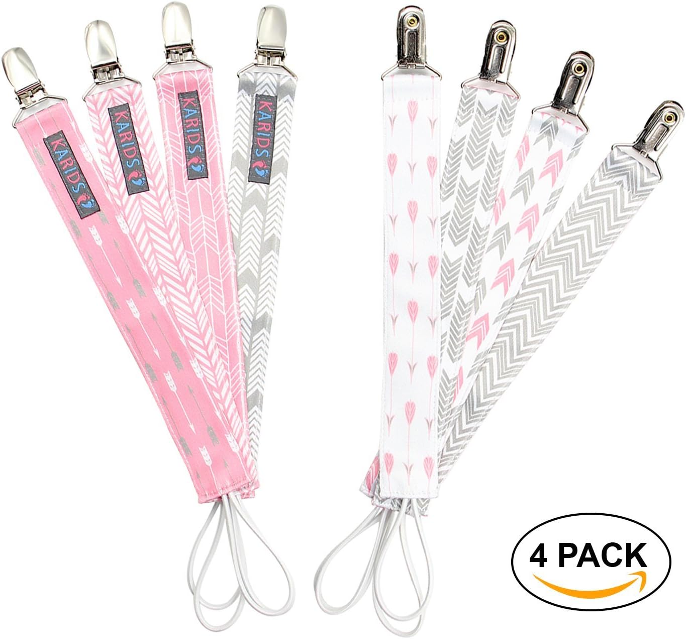 Accessoire Mignon Pour Bebe Durable Et Leger Pour Bebes Trousse Pour Fillette Paquet De 4 Nourrissons Et Tout Petits Porte Tetine Unisexe Moderne Pour Jouets Attaches Tetine En Metal Bebe Puericulture Sucettes Et Anneaux