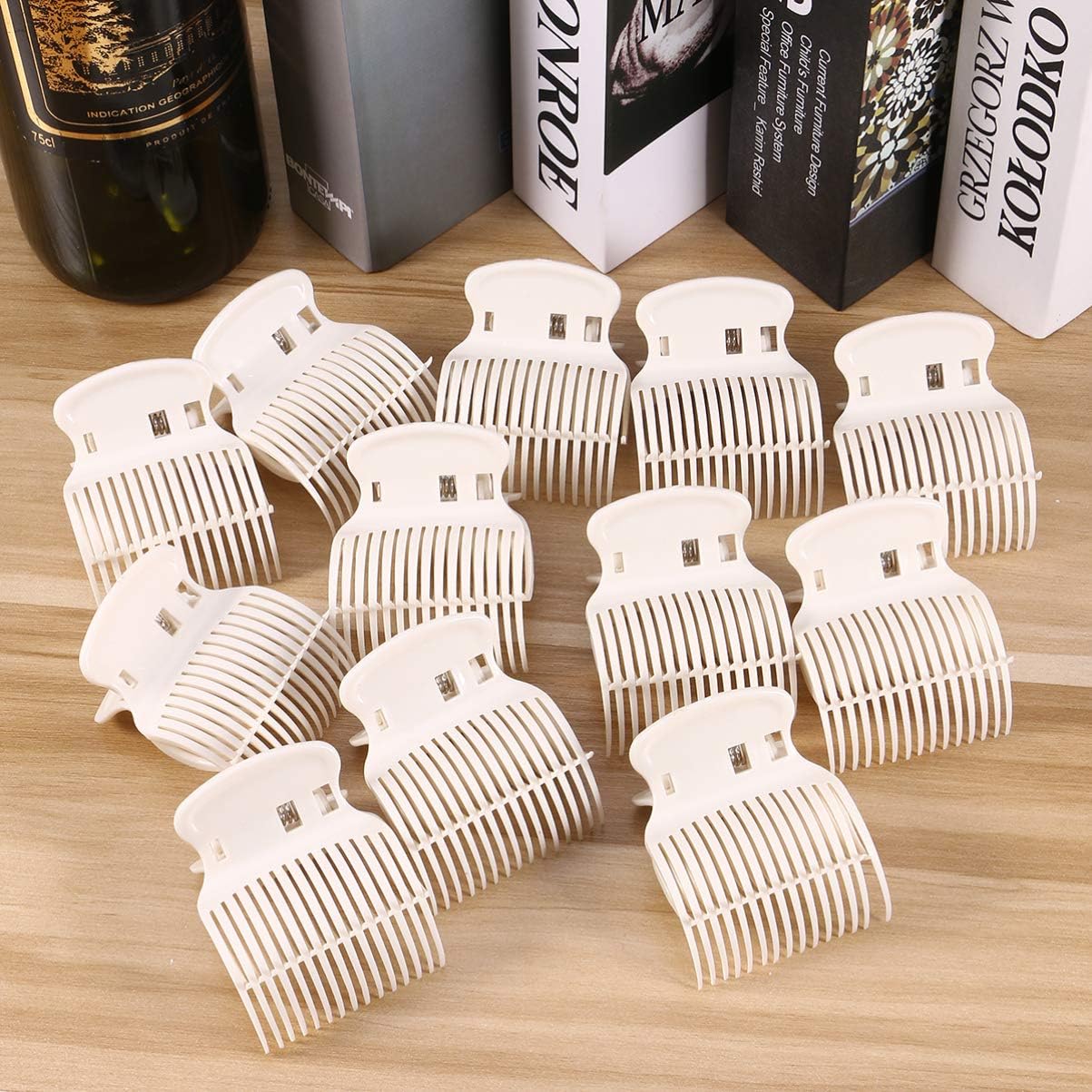 Minkissy Hot Roller Clips Hair Curler Claw Clips Replacement High Temperature Fixing Clamps Hair Accessories for Perm Dye Hair Salon Daily Use 12pcs - Image 3