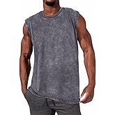 CHICGAL Mens Tank Tops Summer Sleeveless Muscle Shirts Cotton Loose Fit Tee Shirts
