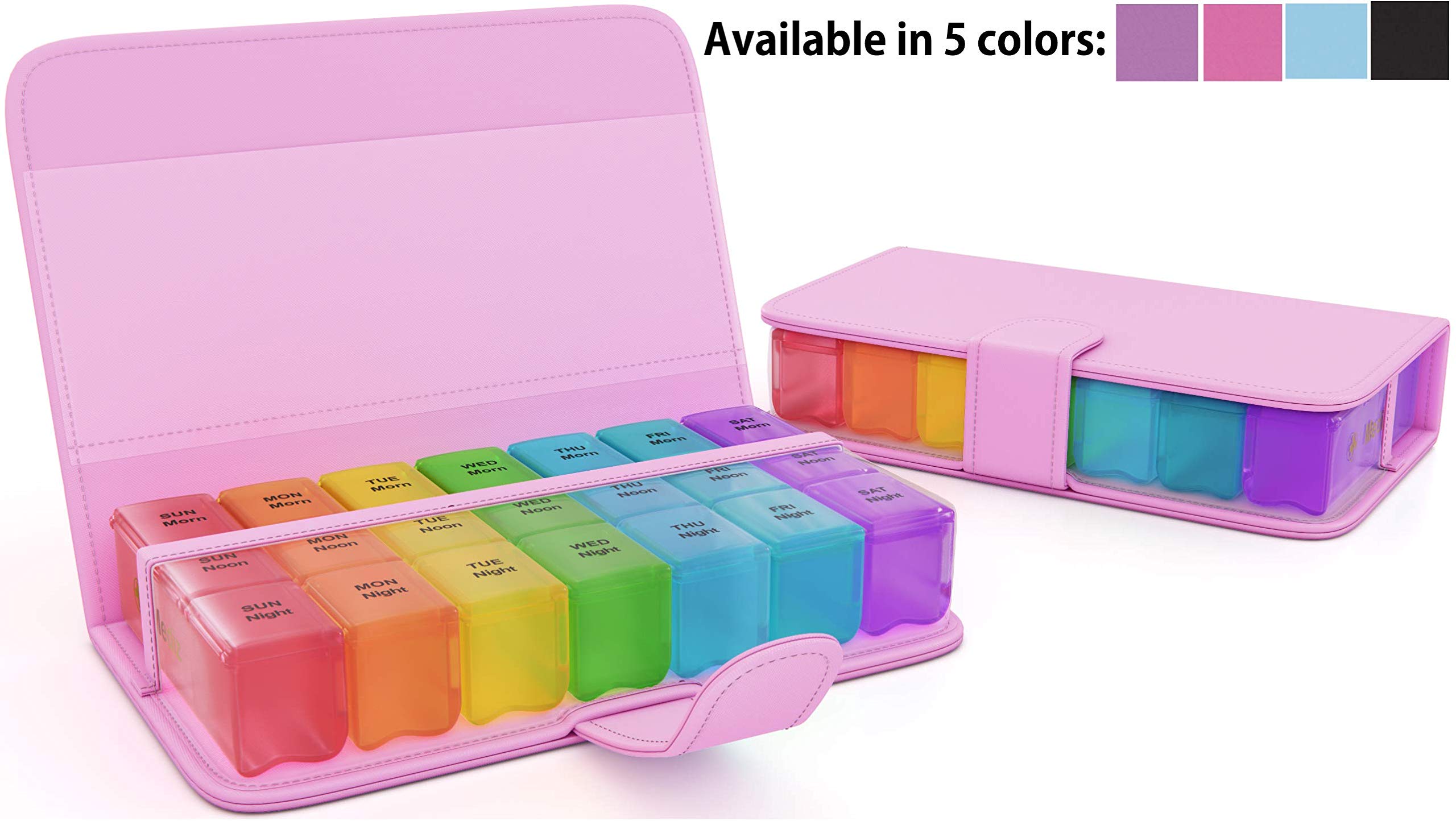 Pill Organizer, 3 Times A Day Box, Weekly, 7 Day Large