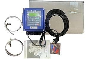 VTSYIQI Ultrasonic Flow Meter Flowmeter with SD Card Data Logger DN25~100mm TS-2 Small Size Clamp-on Transducer
