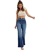 Cello Jeans - Super High Double Waist Band Flare Jeans (33" Inseam, Extra Long) - AM39178DK - Includes Official Tag