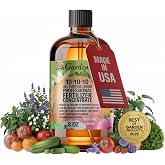Gardenera Premium 10-10-10 All Purpose Liquid Plant Food - Professional Grade Garden Fertilizer Concentrate for Lawns, Trees, Plants, Vegetables, Fruits &amp; Flowers - Makes 48 Gallons - (8 OZ)