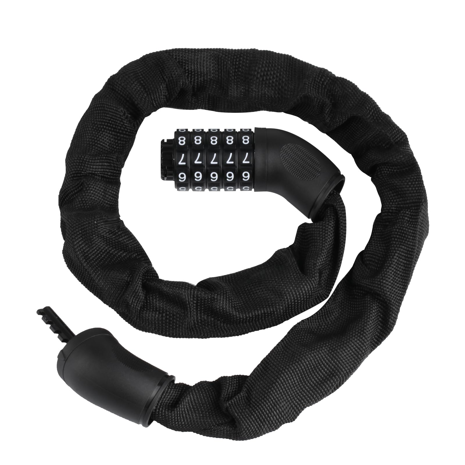 Bike Lock High Security, 90cm Anti-Theft Bicycle Locks, Bike Chain Lock, 5 Digit Codes Bike Combination Locks, Alloy Steel Heavy Duty Cycling Locks for Door Gate Motorcycle Electric Scooter Lock