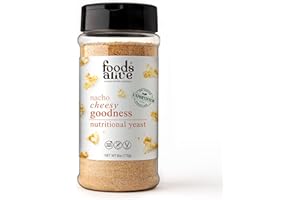 Foods Alive Nacho Cheesy Goodness Nutritional Yeast, 6oz Shaker Jar/Non-Fortified, Vegan Cheese Powder Seasoning