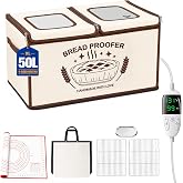 Extra Large Bread Proofing Box, Dough Proofer with 4-Side Heating 99H Timer | XL Foldable Proofing Box with 4-Side Heating, 68&ndash;131&deg;F Control, 99H Timer,7-Layer Insulation,Rack&amp;Mat for dough and seedlings