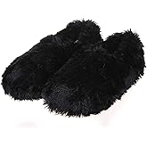 Winter Indoor Moccasin Slippers for Women, Soft Warm Fuzzy Home Slippers Non-Slip for Women