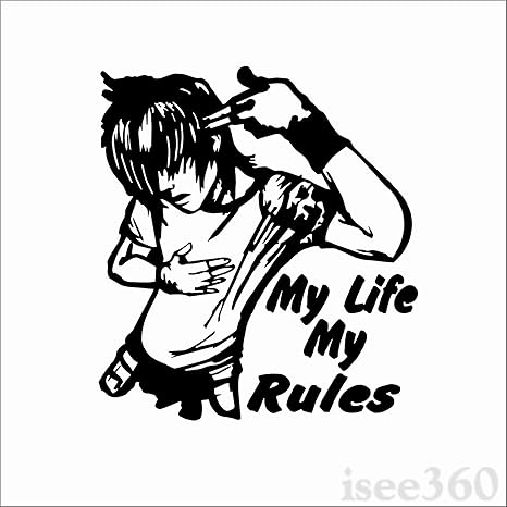 Isee360 My Life My Rule Windows Sides Hood Bumper Car Sticker Isee360 My Life My Rule Windows Sides Hood Bumper Car Sticker