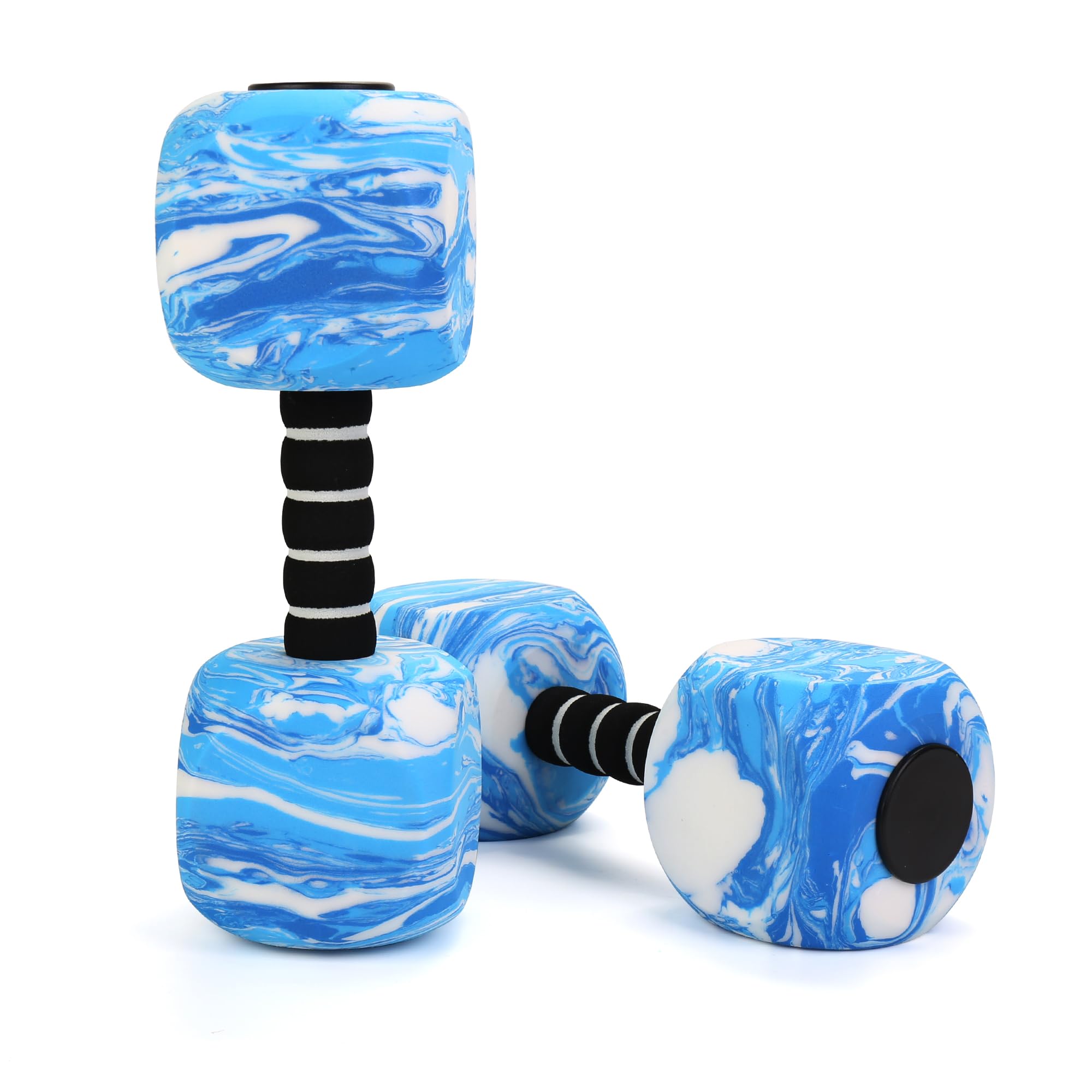 Photo 1 of DricRoda 2pcs Water Weights for Pool Exercise, EVA-Foam Water Aerobics Equipment, Pool Dumbbells for Women,Kids,Seniors, Water Workouts, Weight Loss(Blue)
