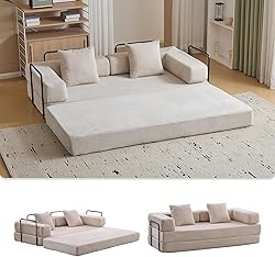 Convertible Sleeper Sofa Bed, Compression Folding
