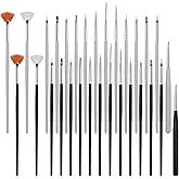 30 Pcs Cake Painting and Decorating Brushes - Food Safe Paint Brushes for Fondant, Sugar Cookie, DIY Tool Set Supplies for Ba