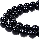 PLTbeads 12mm Black Onyx Agate Smooth Round Shape Natural Gemstone Loose Beads for 1 Strand per Bag Approxi 15.5 inch 32pcs Jewelry Making