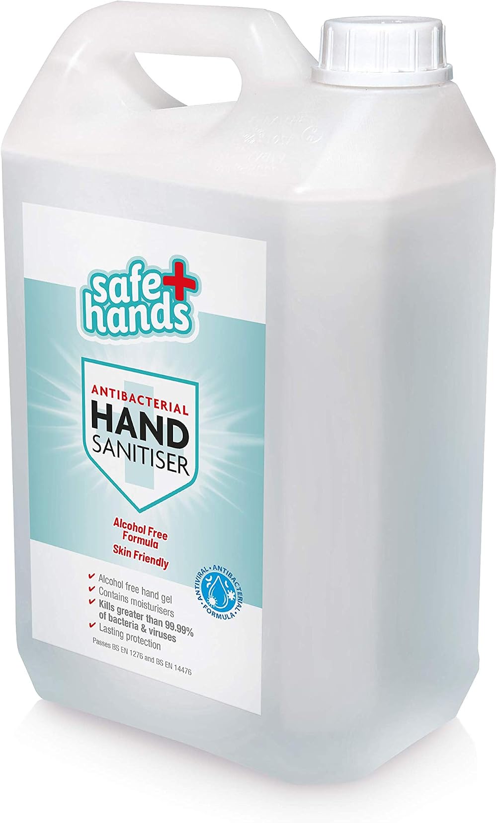 Safe Hands Hand Sanitiser Gel Alcohol Free 5 Litre Star Brite UK