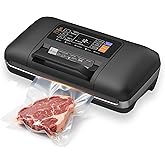Newise 85Kpa Vacuum Sealer Machine - Kitchen Gifts, 10-in-1 Full Automatic Food Saver with Easy-Lock Handle, Built-in Cutter & Roll Storage for Dry/Moist Foods, Includes Bags & External Hose