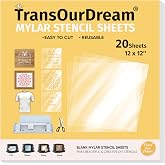 TransOurDream Clear Reusable Acetate Mylar for Vinyl Cutting, 20 pcs 12x12 | Easy to Cut, Reusable Stencils for Crafts, For S