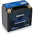 HOUNY YTX12-BS Motorcycle Battery Lithium LiFePO4, 12V 15AH 260CCA,Built in BMS,Rechargeable ATV H igh Performance- Maintenance Free-Sealed
