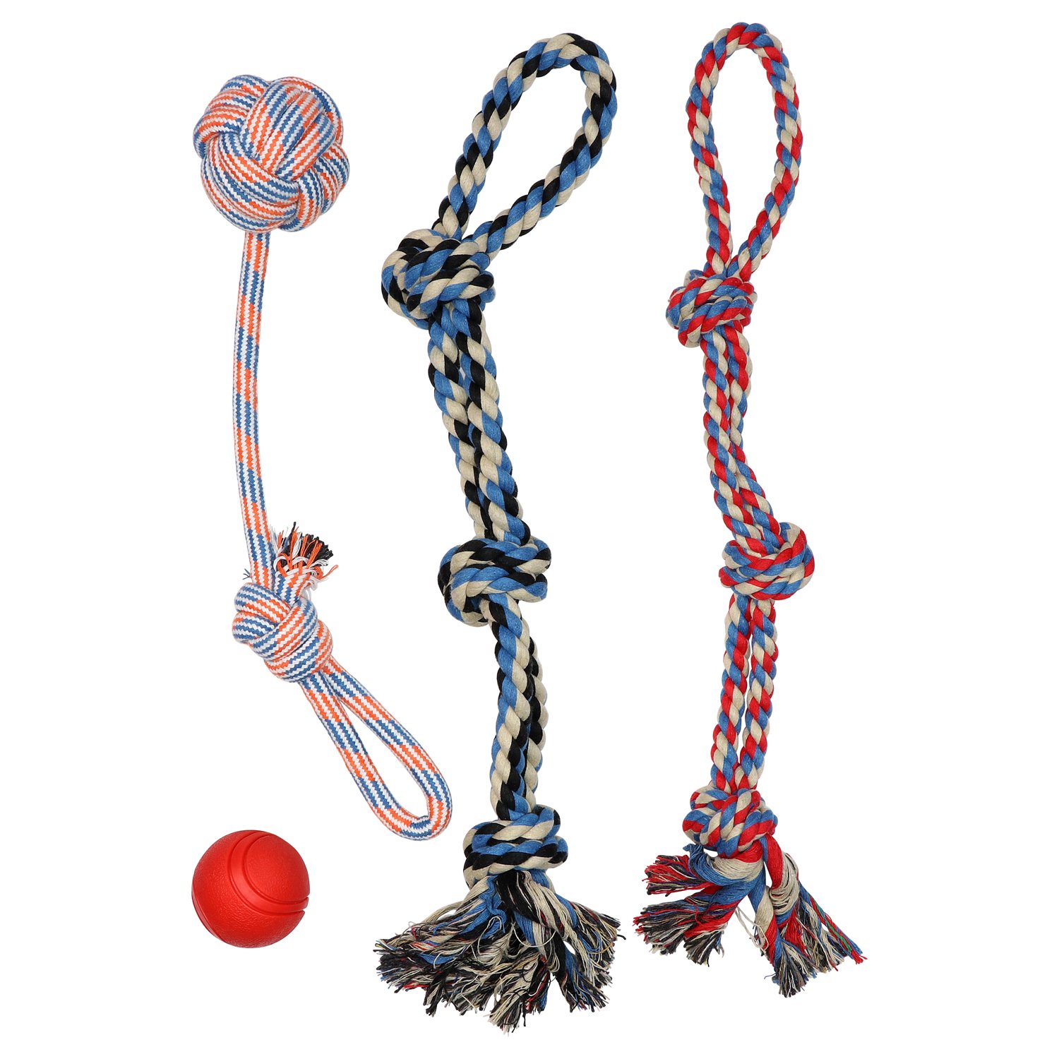 XL DOG ROPE TOYS FOR AGGRESSIVE CHEWERS LARGE DOG BALL FOR LARGE AND
