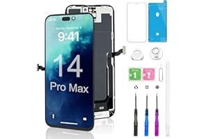 ZHUOFUYXCH for iPhone 14 Pro Max Screen Replacement Kit Full Super Retina FHD LCD Display with Repair Tool - Compatible with Model A2651/A2893/A2896/A2895/A2894 (6.7 Inch)- Black