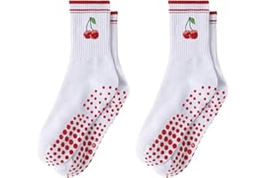 VACHAN Non Slip Yoga Socks for Women,Crew Sticky Sock, Anti-skid Long Socks for Yoga, Dance,Workout,Gym