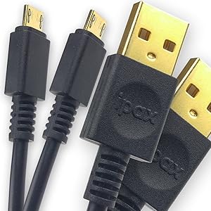 2 (1 Ft + 3 Ft) Ipax 2.4A Hi-Speed Fast Micro USB Data Charging Sync Cable Compatible with BLU Studio 5.0 5.3 5.5 S 6.0 7.0 C HD CE E LTE 2 II S Mini Energy HTC One E8 M7 M8 M9 A9 Eye Dual Max Mini 2