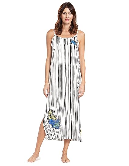 blue and white beach dress