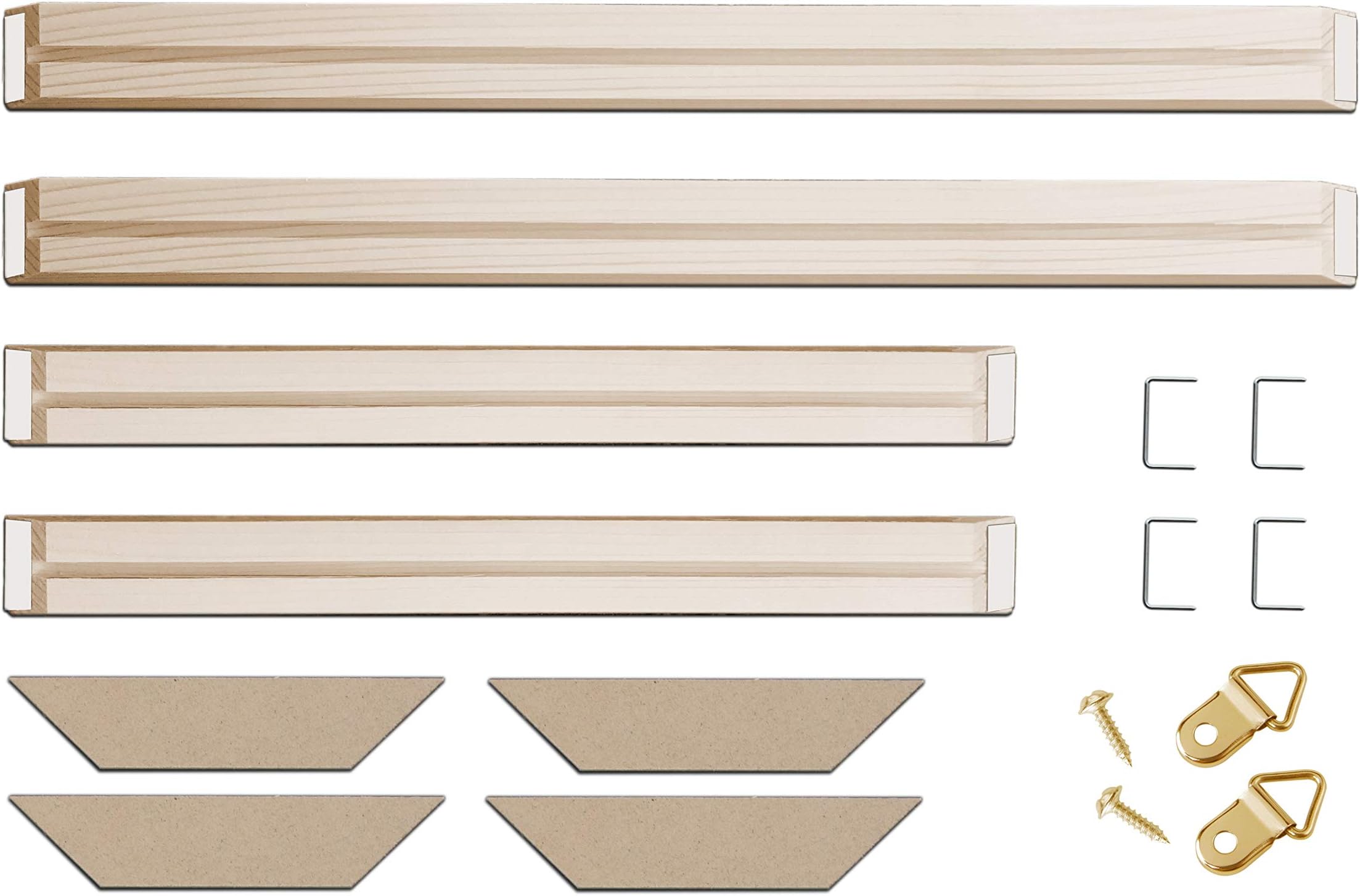 DIY Solid Wood Canvas Frame Kit 16 x18 Inch for Oil Painting & Wall Art - Customized Wooden Art Frames for Paintings & Canvases - Easy to Build Canvas Stretching System - Framed Picture Accessories