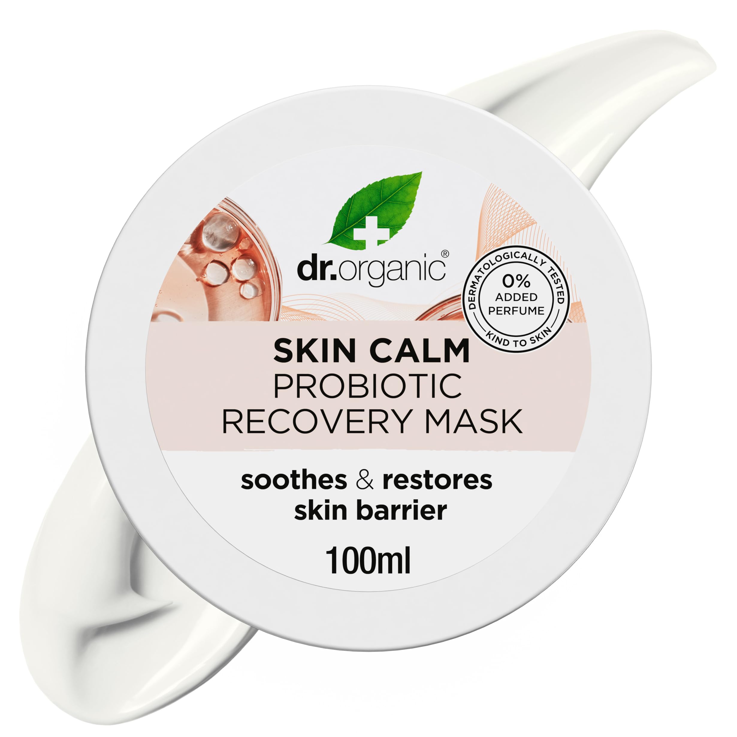 Dr Organic - Skin Calm Probiotic Recovery Mask - Women's & Men's Skincare - For Redness, Dry, Sensitive & Irritable Skin - Vegan, Cruelty, Paraben & SLS Free - 100ml - 1 Pack