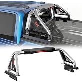 SYHVU Stainless Steel Roll Bar for Truck, Adjustable Truck Bed Sport Bar Chase Rack for Full-Size Pickups, Compatible with Ford F-150, Chevy Silverado 1500, GMC Sierra 1500, Ram 1500, Tundra, Titan