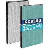 KC-850U Replacement Filter Set Compatible with Sharp KC850U Air Purifier,Part Number FZ-C100HFU (2 Pack)