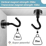 FINDMAG Magnetic Hooks 12 Pack 22 lb Neodymium Heavy Duty Magnetic Hooks view 3