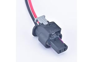 DECKBU 2 Pin auto Fuel Injector Connector Wires Waterproof Impact Sensor Plugs for VW Audi 1-1718643-1 4F0973702