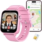 Kipywatch Kids Watch with GPS Tracker, Calls &amp; SOS - Smart Watch for Girls | 4G Kids Phone Watch, Parental App, Low Subscription - Safety Alert, School Mode - Interchangeable Strap - Back to School Gift