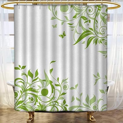 Amazon Com Anhounine Green Shower Curtain Collection By Spring
