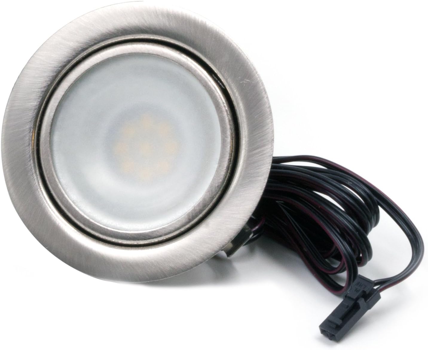 LED Einbaustrahler Möbelleuchte flach 2,7W LED 12V/ DC warmweiß 3000K