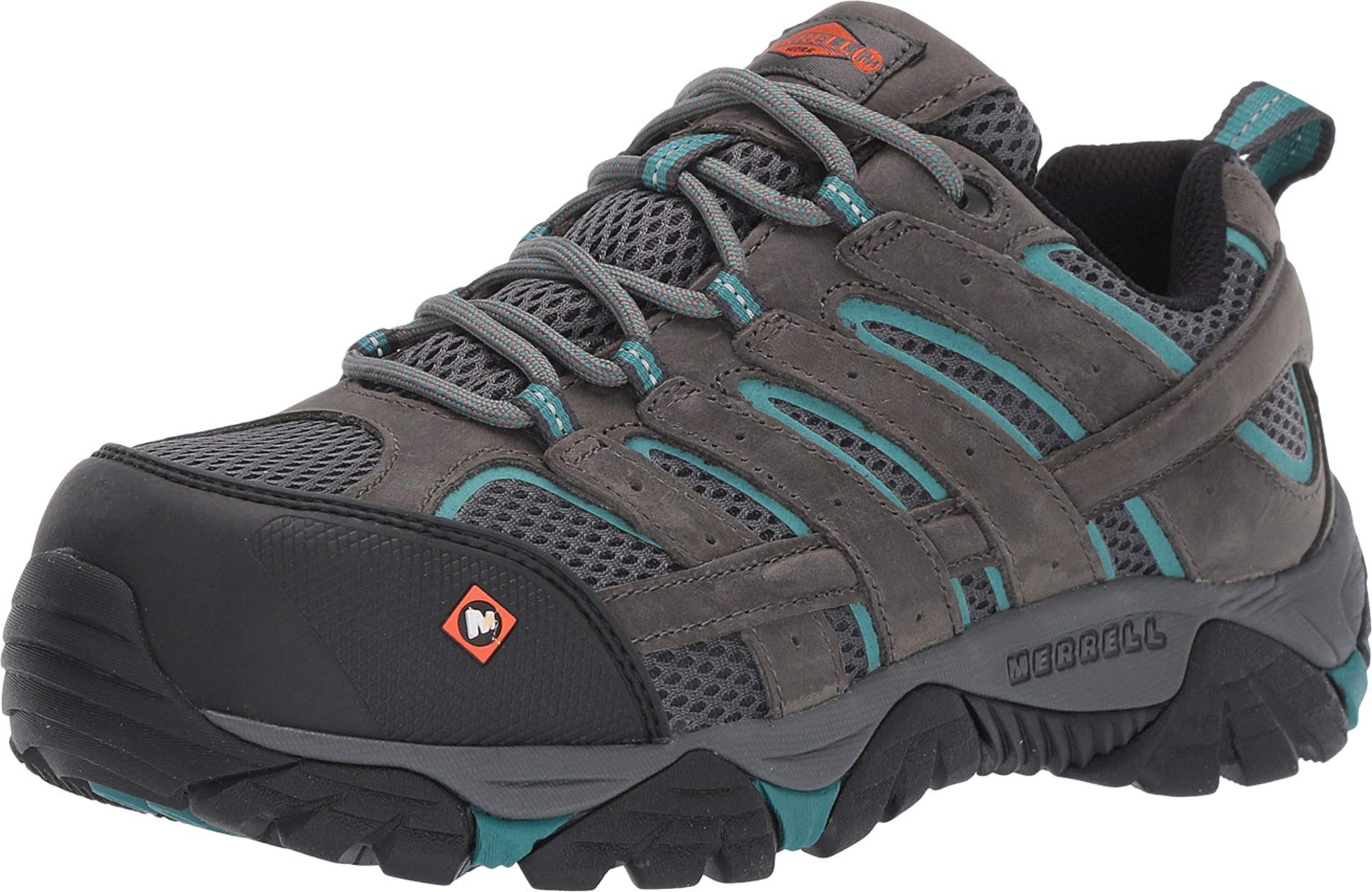 Merrell Men’s Moab Vertex Vent Composite Toe Construction Shoe, Pewter, 10.5