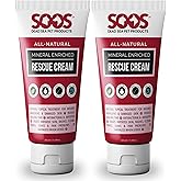 SOOS Pet Rescue Cream for Dogs and Cats - Natural Dead Sea Mineral Enriched - Fast Absorbing, Reduce Pain - Treatment of Inju