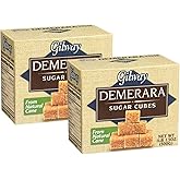 Gilway Demerara Sugar Cubes | From Natural Cane Sugar | 17.6 oz (500g) each [Pack of 2]