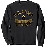 Military Army United States Vintage Go Black Sweatshirt