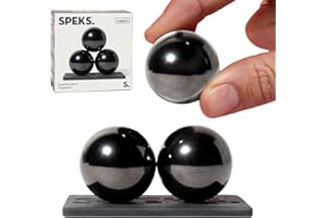 Speks Supers Magnetic Balls - Fidget Toy for Adults | Desk Toy for Office Decoration, Christmas Gift, Holiday Stocking Stuffer Present, Sensory Gadget for Stress Relief | Set of 3, Gunmetal