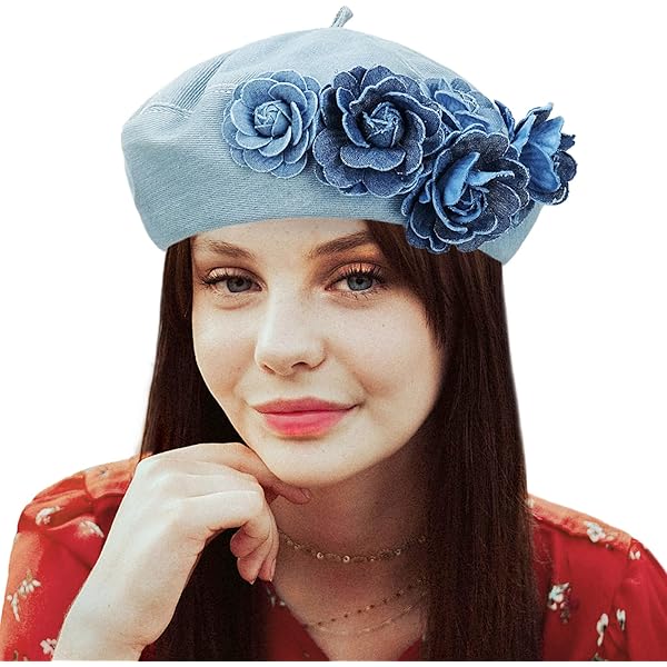 Women Denim Newsboy Cap Slouchy Newsboy Hat Visor Beret Flat
