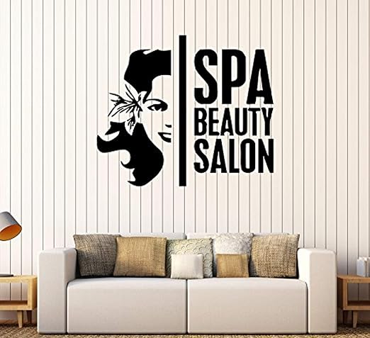 Amazon Com Vinyl Wall Decal Spa Beauty Salon Fashion Woman Hair