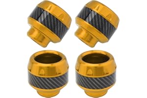 Windance 4pcs Universal Fork Frame Sliders Crash Protectors Wheel Crash Protector Falling Protection Safety Gear for Motorcycles Motorbikes Moped Scooters (Yellow)